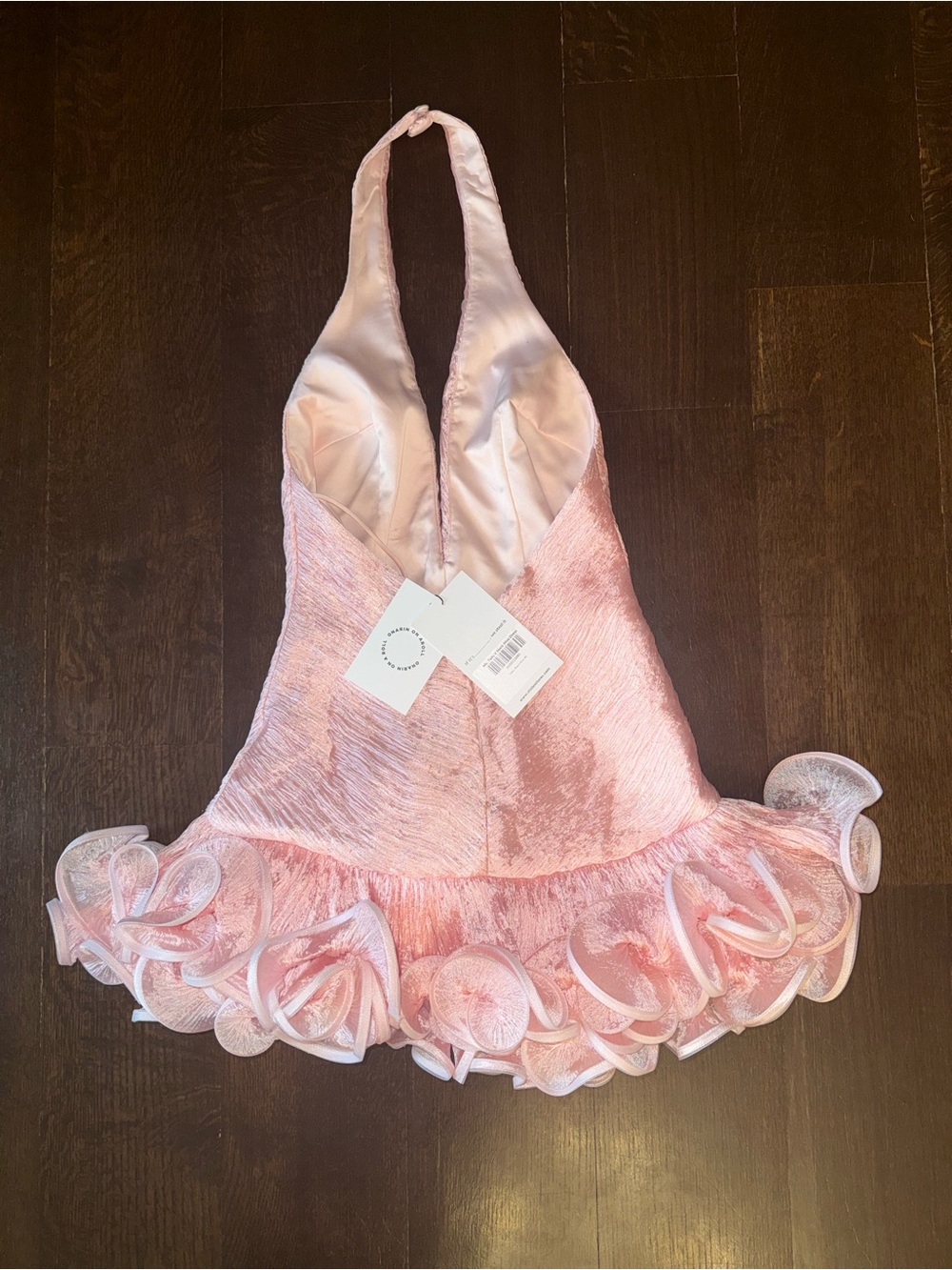 Cult Mia / Stolen Stores Mrs. Tutu V Neck Mini Dress - Peach - Picture 5 of 5